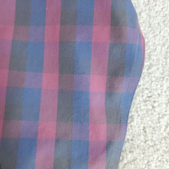 UNTUCKit Altamura WF Men's Button Up Shirt Large Long Sleeve Blue Red Plaid - Picture 4 of 14